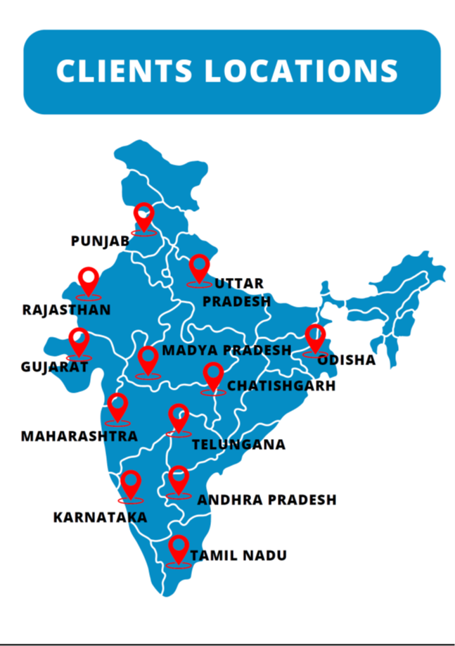 Client Locations across India